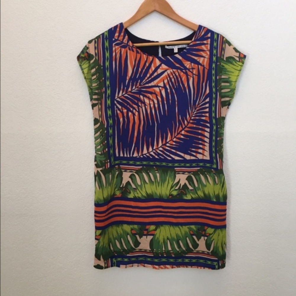 Collective Concepts tropical print shift dress